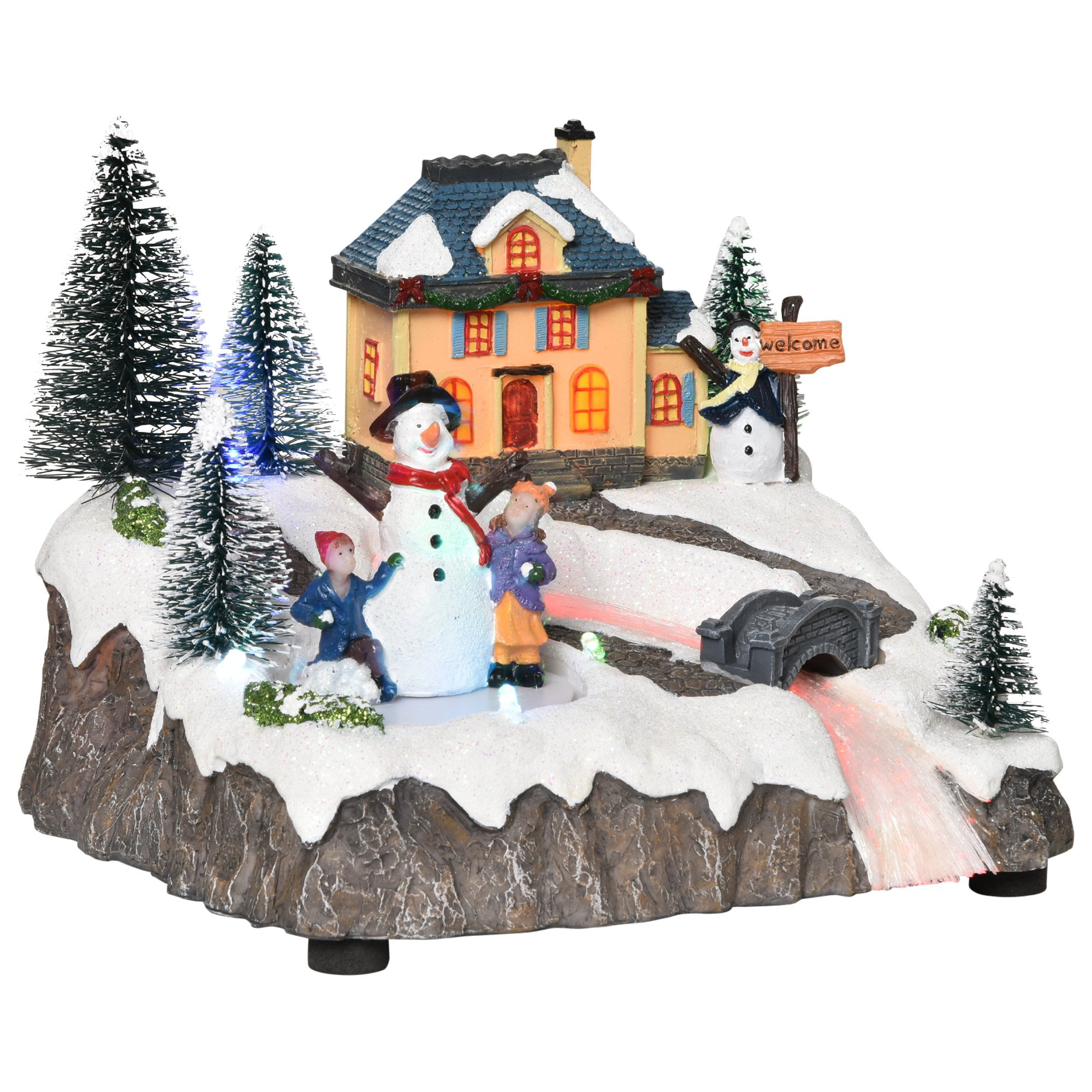 Reproduction Christmas Village Male Figure Skater ice skating train layout 
