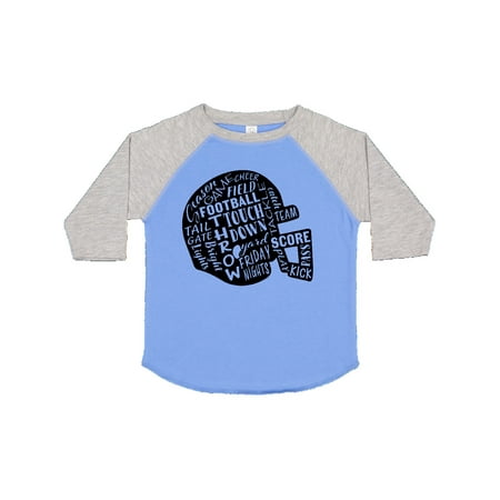 

Inktastic Football Words in Helmet Shape in White Text Gift Toddler Boy or Toddler Girl T-Shirt