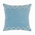 thumbnail image 1 of LR Home PILLO07567CBUFFPL Geometric Bordered Solid Blue Square Throw Pillow - 20 x 20 in., 1 of 1