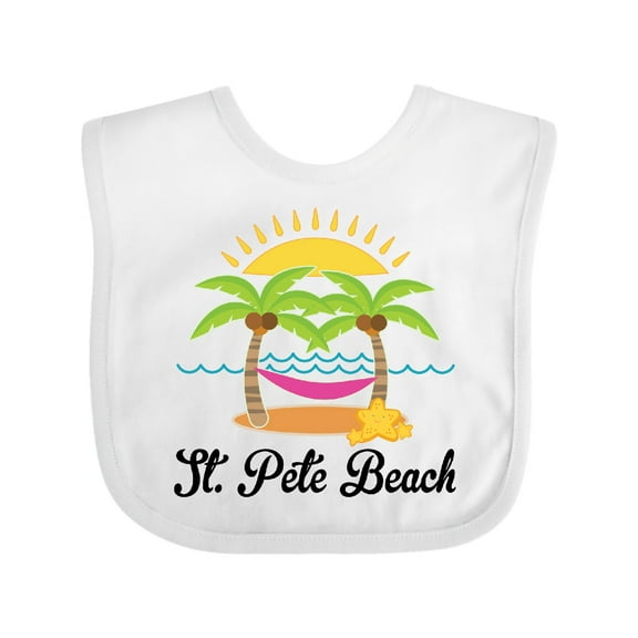Inktastic St. Pete Beach Florida Vacation Girls Baby Bib