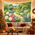 thumbnail image 3 of Peonies and Wildflowers in a Sunny Garden, Romantic Cottagecore Print for Home Decor Enthusiasts, Floral Impressionist Art, Birthday Gift, Tapestry Wall Hanging for Bedroom and Living Room, 3 of 7