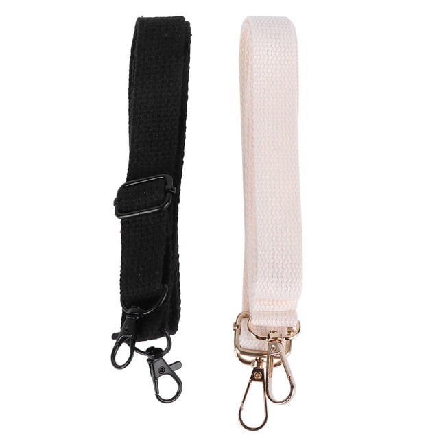 2pcs DIY Bag Chain Cadena resistente al desgaste Bolsa portátil Decoración (Beige, Negro)