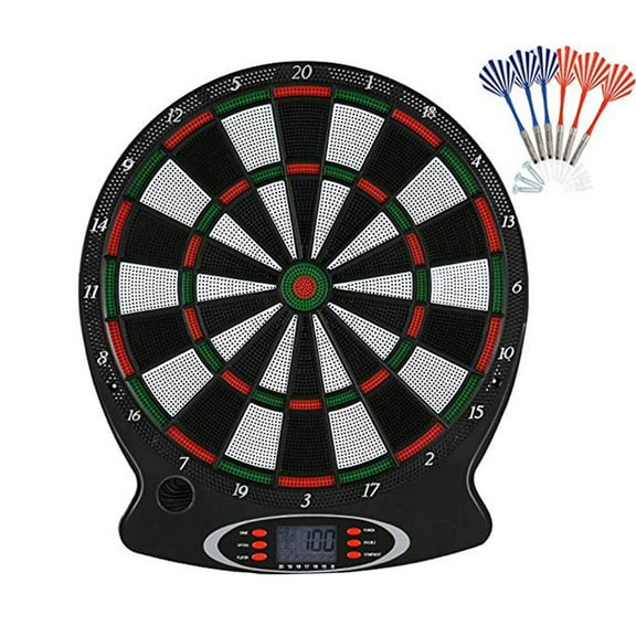 JZCHUNTOY Black & White Inductive Electronic Safety Dartboard Set - Auto - Scoring, Tournament - Style Dart Target