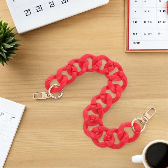 AURARMLET Red Acrylic Purse Chain Strap - Adjustable Decorative Strap for Handbags, Purses, and Bags