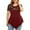 Red, variant on LoyisViDion Plus Size Women Solid Floral Lace Tops O-Neck Asymmetric Three Quarter Tops Blouse Black 22(XXXXXL)