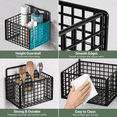 thumbnail image 2 of Bathroom Shelf No Drill Wall Mounted Basket, Adhesive Metal Wire Storage Organizer for Shower, Kitchen Pantry, Soap, Bottle & Toilet Paper Holder, 2 of 4