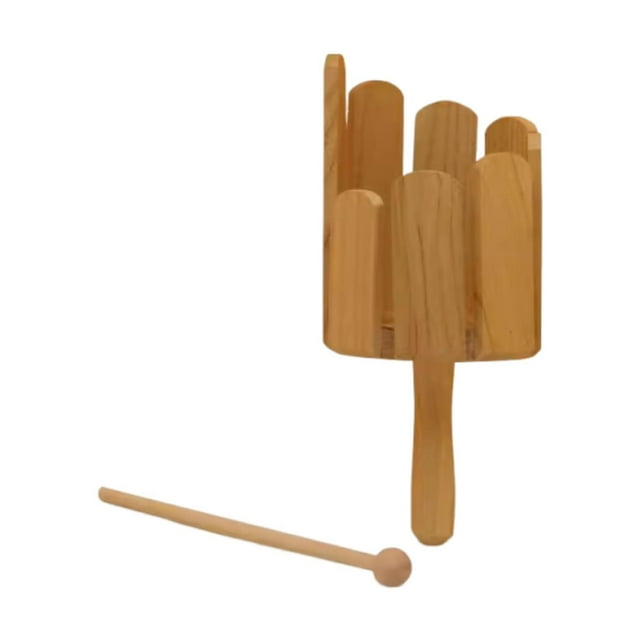 Instrumento de percusión de madera para niños Madera de madera Música de tambor Iluminación Suena de madera con mazo para sesiones familiares fuera