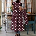 thumbnail image 3 of Uootdi Robes Tablier pour Femmes Col Ras du Cou Sans Manches à Pois avec Poche Robes Maxi Boho Légères Amples Robes Chasubles Cadeau, 3 of 7