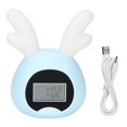 thumbnail image 1 of Escritorio USB Multifuncional Dibujos Animados Ciervos Pantalla LED Alarma Mesa Luz Reloj Electrónico Azul, 1 of 12
