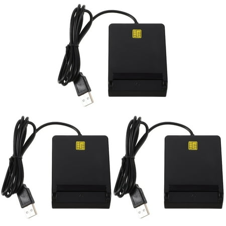 Image of 3pcs Universal Portable USB Smart Cards Reader Compatible for Windows Vista X10.3.x+