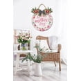 thumbnail image 4 of Eveokoki Spring Wreaths Sign for Front Door Farmhouse Spring Door Hanger Decor Rustic Wooden Happy Mothers Day Hanging Door Wall Sign for Spring Seasons Holiday 12In, 4 of 5