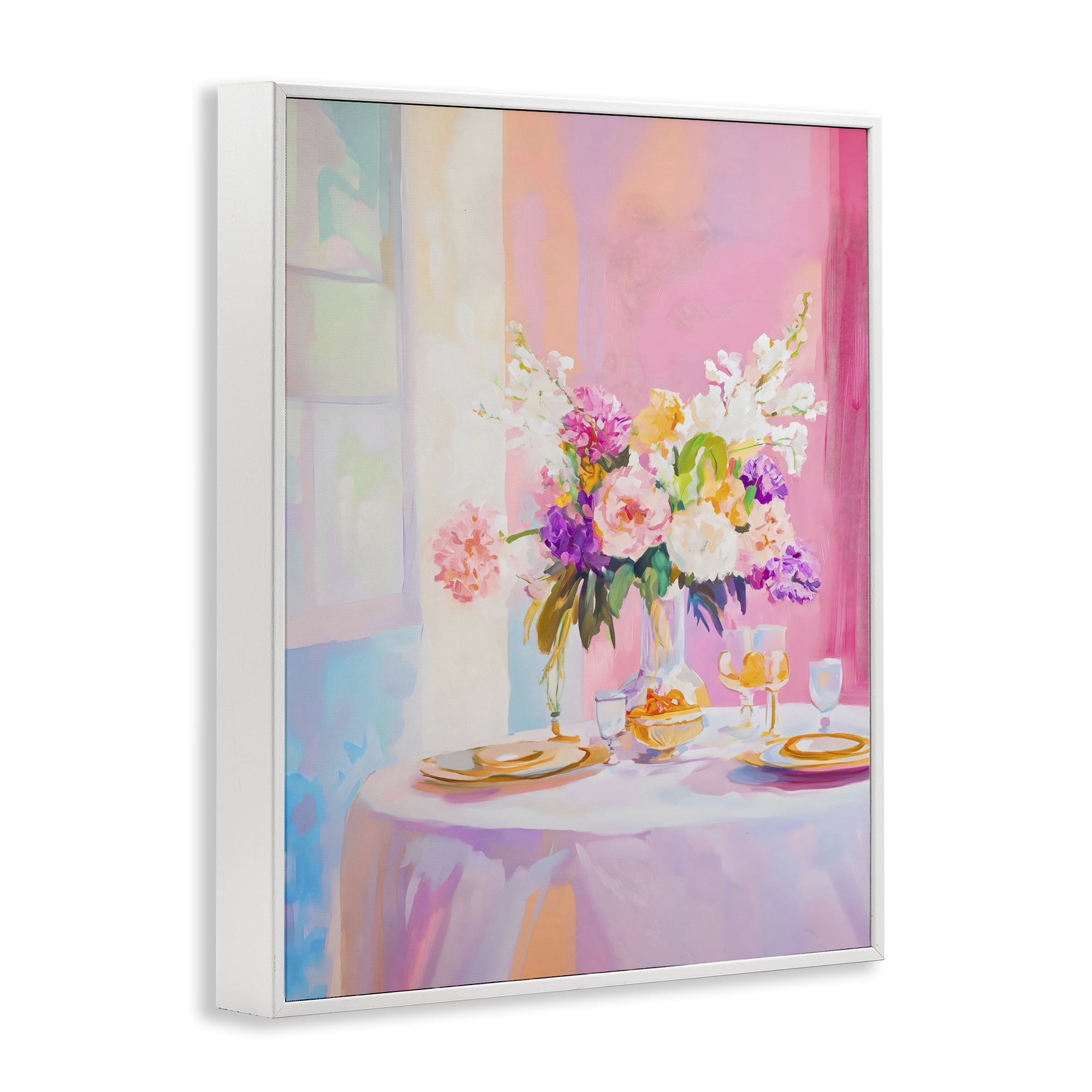 Stupell Industries Pink Brunch with Romantic Bouquet White Framed Giclee Art, design by The Prints Vibe