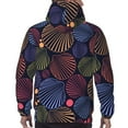 thumbnail image 7 of Honeii Colorful Shells Pattern Mens Hoodies Men's Loose Sleeve Sweatshirt,Pullover Hooded Sweatshirt for Men,Essentials Hoodie-Large, 7 of 7