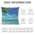 thumbnail image 5 of Orinice Palm Tree Beach Blue Sky Graphic Decorative Pillow Cover 1PC 22x22in, 5 of 5