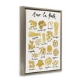 thumbnail image 4 of Stupell Industries Amor La Pasta Chart Food & Beverage Painting Brown Floater Framed Art Print Wall Art, 17 x 21, 4 of 10