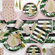 Golden Pineapple Party Supplies Kit