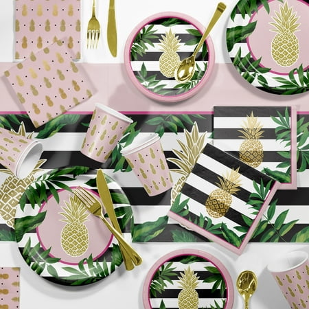 Golden Pineapple Party Supplies Kit