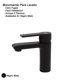 thumbnail image 2 of Monomando Lavabo U Ovalin Baño Acero 304 Corto Negro Mate Bc, 2 of 4