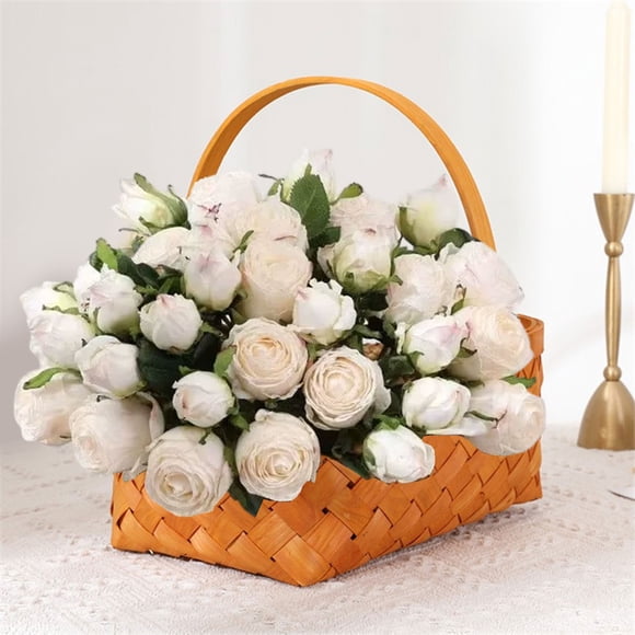 pstuiky Ramo de rosas artificiales para decoración de bodas, artículos para el hogar, pequeños arreglos florales artificiales frescos, accesorios para fotografía, flores artificiales