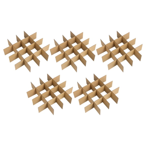 COMPUKAS 30-Pack Beige Cardboard Box Dividers for Glass Packing, Recyclable Paper, Easy Quick Assembly, and