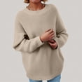 thumbnail image 2 of Towmus Women's Oversized Sweaters Batwing Sleeve Mock Neck Jumper Tops Chunky Knit Pullover cute Sweater, 2 of 5