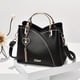 thumbnail image 1 of Color Block Satchel Bag, Trendy Metal Tassel Decor Crossbody Bag, Women's Top Ring Purse (9.1*7.5*4.5) Inch, 1 of 5