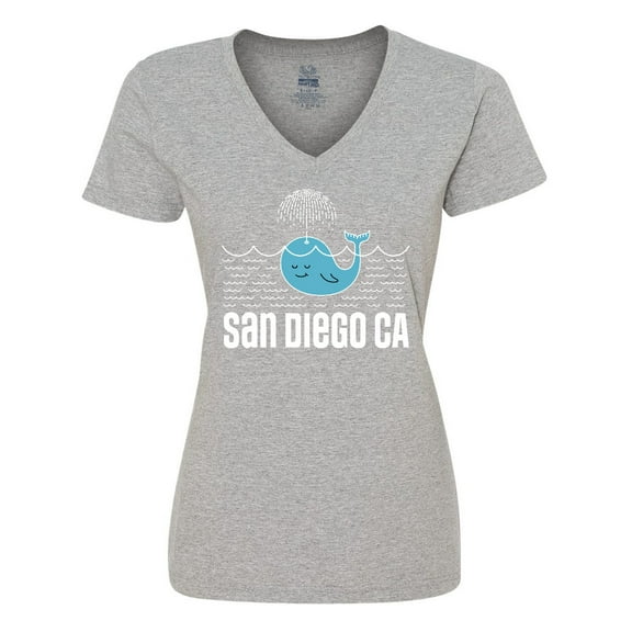 Inktastic San Diego California Whale Women's V-Neck T-Shirt