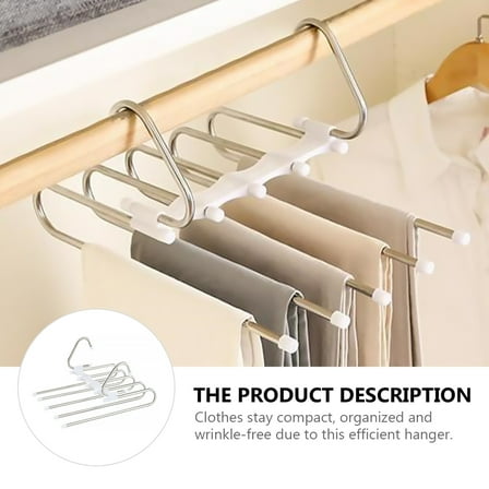 FRCOLOR  Rack Stainless Steel Trouser Hanger Multi-layer Sweat Pants Miss