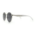 thumbnail image 6 of Mens Luxury Classic Round Metal Rim Hustler Fashion Sunglasses Silver White - Black, 6 of 8