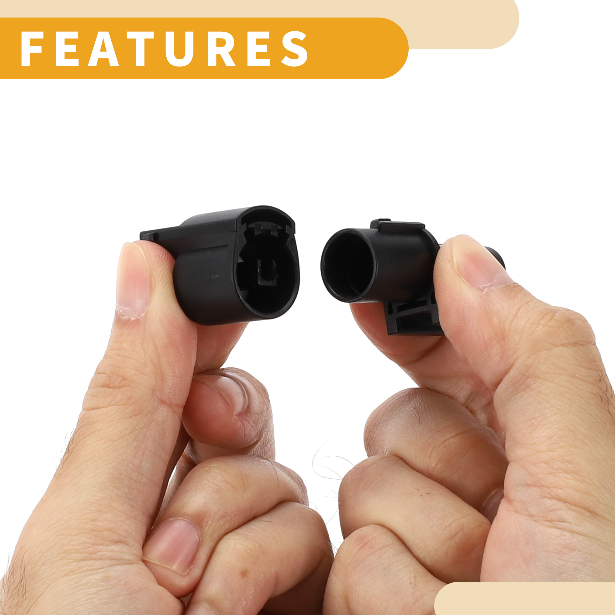 Unique Bargains A/C Compressor Connector Plug for Hyundai Plastic Black Waterproof