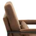 thumbnail image 4 of Ktaxon Accent Chair Lounge Armchair Modern Bronzing Cloth Upholstered Single Sofa with Black Coated Metal Frame Brown, 4 of 9