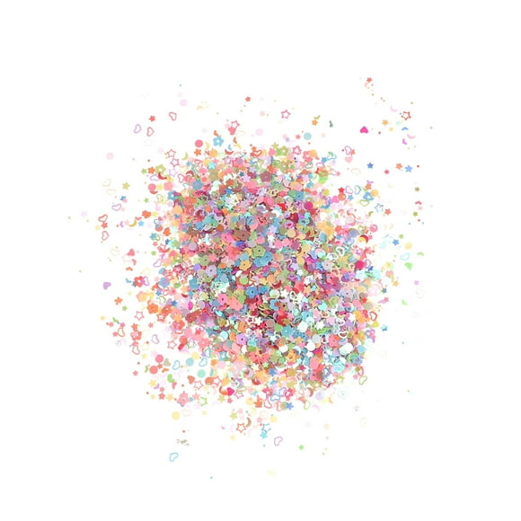 Calcomanías para uñas DIY, decoraciones de manicura adhesivas, pegatinas de lentejuelas de colores, parches de belleza de cinco estrellas con forma de corazón, confeti de fiesta, adornos para uñas