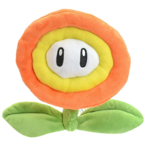 Muñeca de peluche con flor de llama naranja, 18 cm