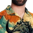 thumbnail image 5 of Yak Men's Short Sleeve Beach Shirts, Casual Button Down Poplin Printed Summer Tops - Unisex, 5 of 6