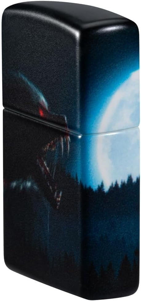 Zippo Lighter - Custom Message Engrave on Backside Horror Wolf - 540 Color 48923