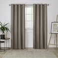 thumbnail image 4 of Exclusive Home Curtains 2 Pack London Textured Linen Thermal Grommet Top Curtain Panels, 4 of 7