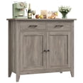 thumbnail image 6 of Homfa Kitchen Storage Cabinet, Sideboard Buffet Coffee Bar with 2 Drawers and 2 Doors for Dining Room Living Room, Gray, 6 of 7