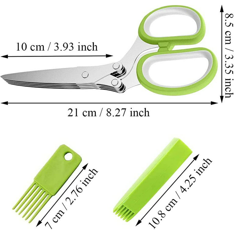 6-Blade Herb Scissors w/ Protective Sheath