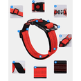 thumbnail image 4 of Collar para perros, collar clásico de nailon reflectante ajustable, collar para perros, ajuste para pasear perros con acolchado, suave (Rosa) S: circunferencia del cuello 30-40 cm, 6-17, se recomienda 5 kg Rojo Verde, 4 of 5