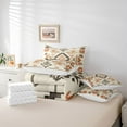thumbnail image 5 of Homewish Wheat Triangle Aztec Twin Bedding Sets 7-Piece, Rustic Bohemian Style Bedding Comforter Set, Teens Kids Adult Reversible Sheet Sets, Lightweight Room Decor, 5 of 7