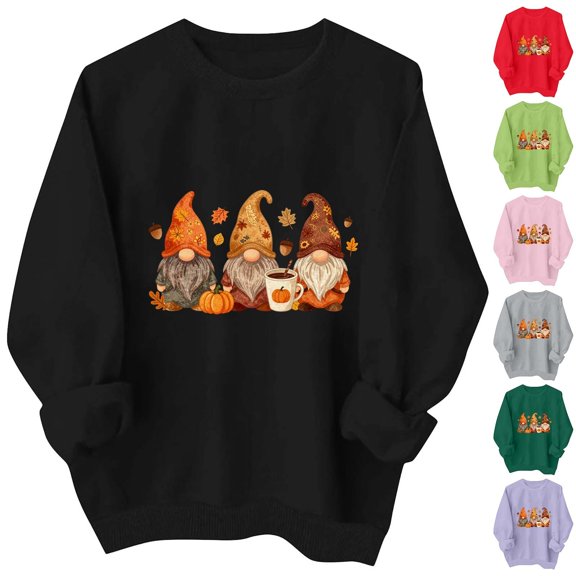 Ovbmpzd Crew Neck Adult Halloween Sweatshirts Grahpic Black Fall Sweatshirt Long Sleeve Casual Tops,L