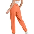 thumbnail image 5 of Tittly Baggy Pants Lounge Pants Women Teen Girls Bottom Sweatpants Baggy High Waist Elastic Jogger Pants Drawstring Athletic Pants Y2K Preppy Pants Sweatpants Women Womens Pants Orange L, 5 of 7