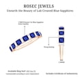 thumbnail image 5 of Rosec Jewels Womens 2 CT Princess Cut Lab Created Blue Sapphire Half Eternity Ring with Diamond, 18K Rose Gold, US 9.50, 5 of 6