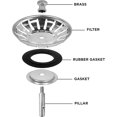 thumbnail image 3 of Set of 2 80mm Kitchen Sink Stopper - 304 SS Stainless Steel Anti-Corrosion for 80mm Sink Drain - Filter, Kitchen Strainer Best for Draining and Anti-B, 3 of 5