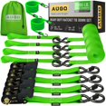 thumbnail image 1 of Augo Correas De Trinquete Resistentes Y Bucles Suaves - Paquete De 4 Correas De Trinquete Extra Fuertes De 1,5 Por 10 Con Cierres De Seguridad Con Gancho En S Y 4 Amarres De Bucle Suave - Resistencia, 1 of 5