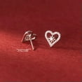 thumbnail image 6 of K-KED Rose Gold Plated 925 Sterling Silver Crystal Star Heart Stud Earrings-ROSE GOLD, 6 of 6