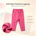 thumbnail image 6 of Yibosean Baby Girls 5-pack Ruffle Ankle Leggings, Soft Stretch Pants for Toddler Girls 6M-4T, 6 of 8