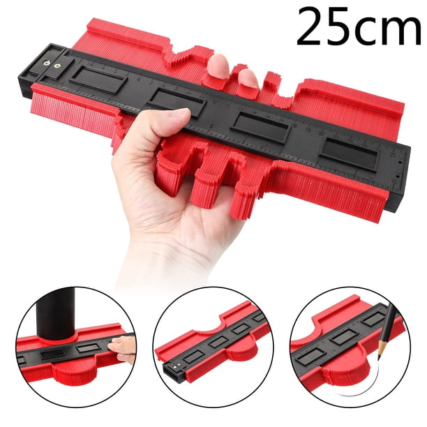 Medidor de contorno, copia de perfil de plástico, medidores de contorno, herramienta estándar de marcado de madera, herramientas para azulejos laminados, herramientas de medición de perfiles Tan Jianjun unisex