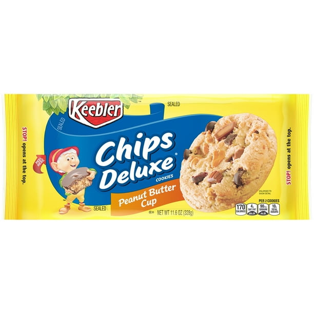 3 Pack Kellogg S Keebleraƒa Nbsp Chips Deluxe Cookies Peanut Butter Cup 11 6 Oz Walmart Com Walmart Com