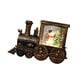 thumbnail image 5 of Adorno de tren navideño, figura de tren de Navidad, estatua de tren retro iluminada, decoración de tren navideño para gabinete de fiesta de Navidad Muñeco de nieve de bronce, 5 of 9